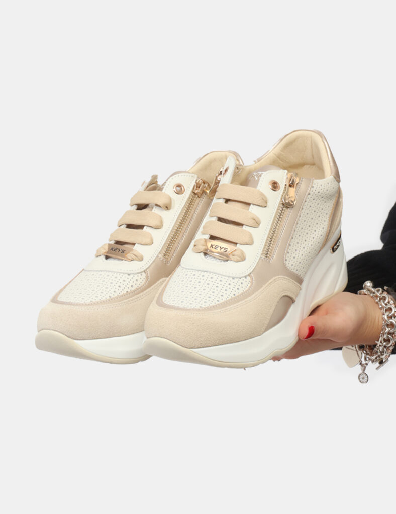 Scarpe da Donna scontate - Sneakers Keys Beige