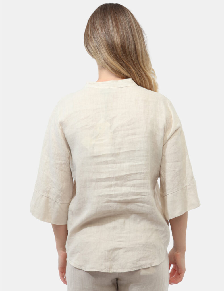 Camicia bluse elegante da donna scontata - Blusa Rue De Clerie Beige