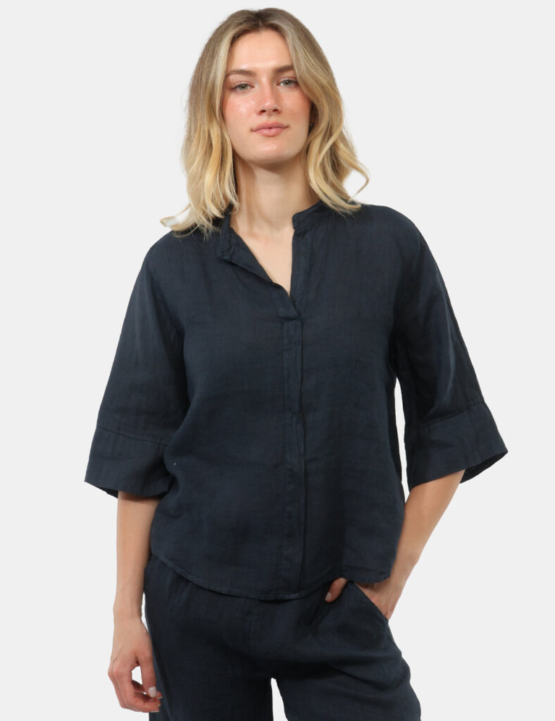 Camicia bluse elegante da donna scontata - Blusa Rue De Clerie Blu