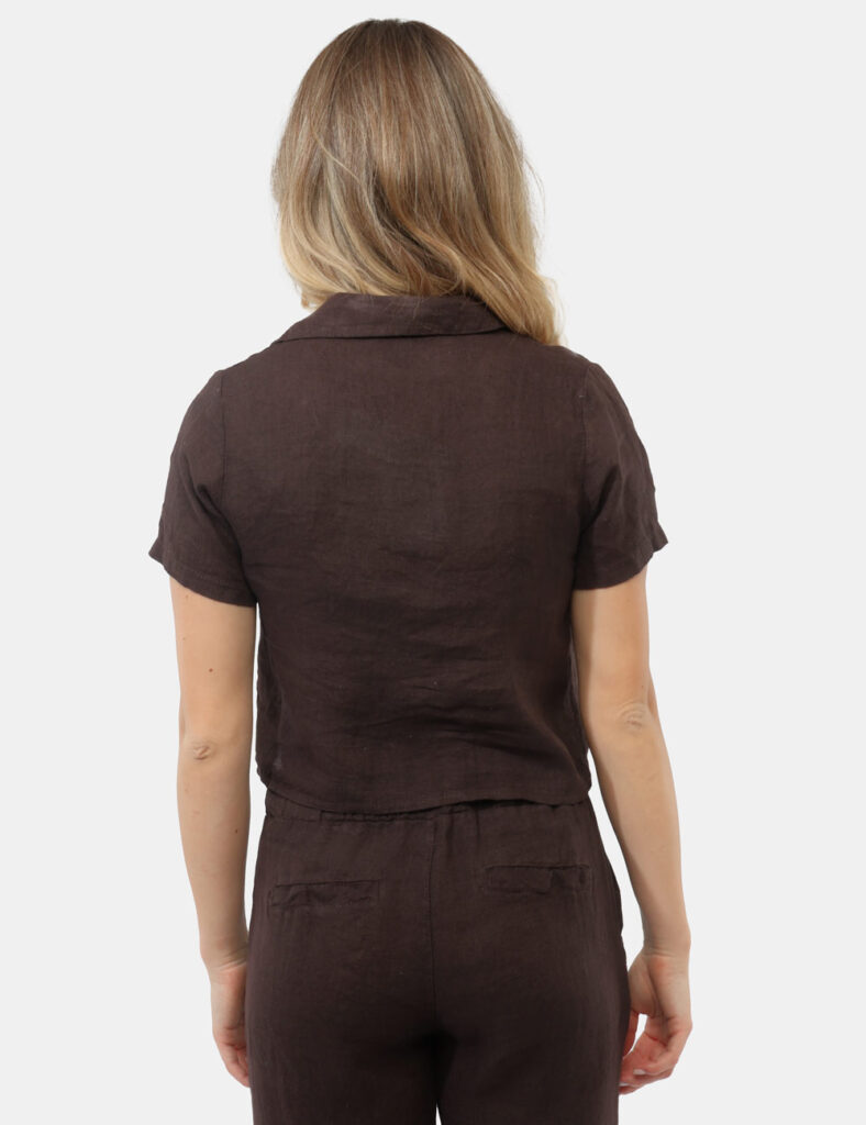 Camicia bluse elegante da donna scontata - Camicia Rue De Clerie Marrone
