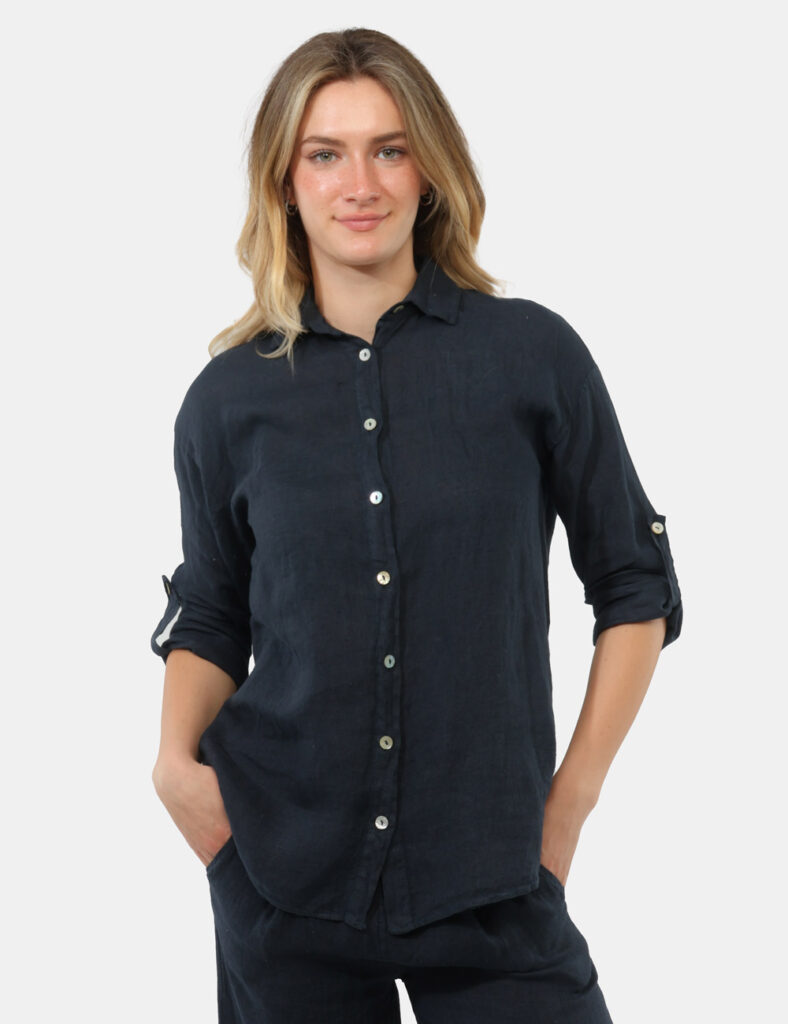 Camicia Rue De Clerie Blu - Camicia RUE DE CLERIE Blu da donna Essenziale e raffinata, la Camicia RUE DE CLERIE Blu è il cap