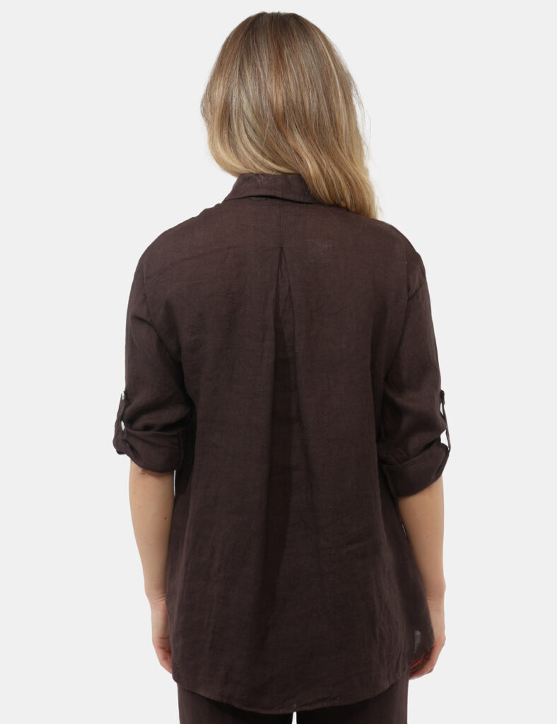 Camicia bluse elegante da donna scontata - Camicia Rue De Clerie Marrone