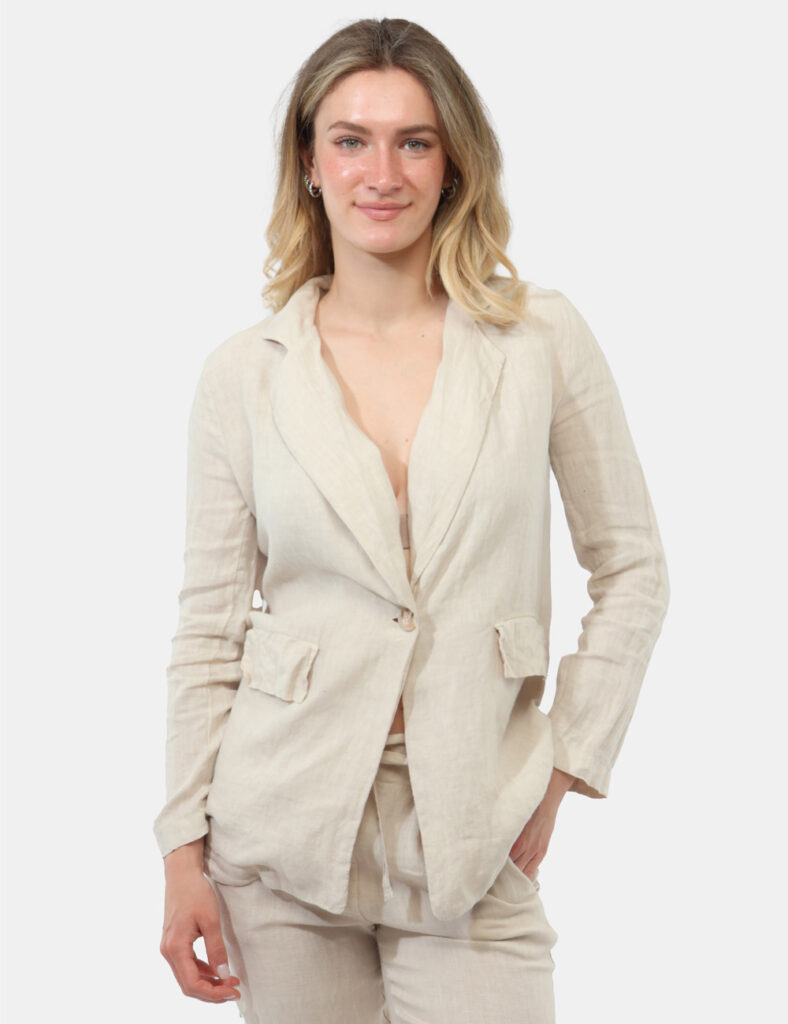 Blazer Rue De Clerie Beige - Blazer RUE DE CLERIE Beige da donna Leggero e raffinato, il Blazer RUE DE CLERIE Beige è il cap