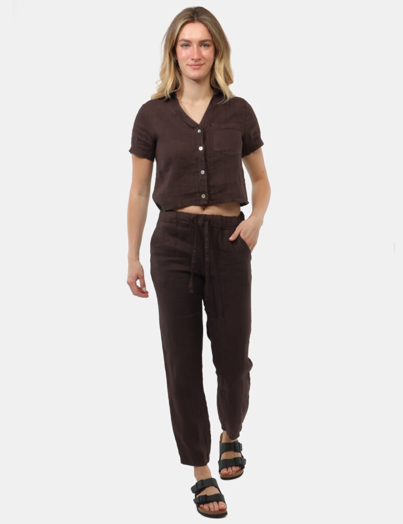 Abbigliamento donna scontato - Pantalone Rue De Clerie Marrone