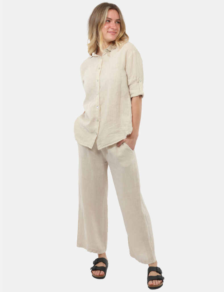 Pantaloni da donna larghi scontati - Pantalone Rue De Clerie Beige
