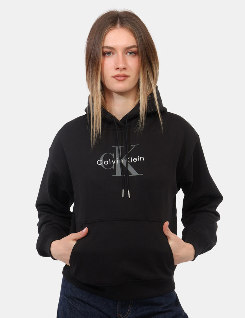 Felpa Calvin Klein Nera - Felpa CALVIN KLEIN Nera da donna Versatile, comoda e dal carattere deciso, la Felpa CALVIN KLEIN N