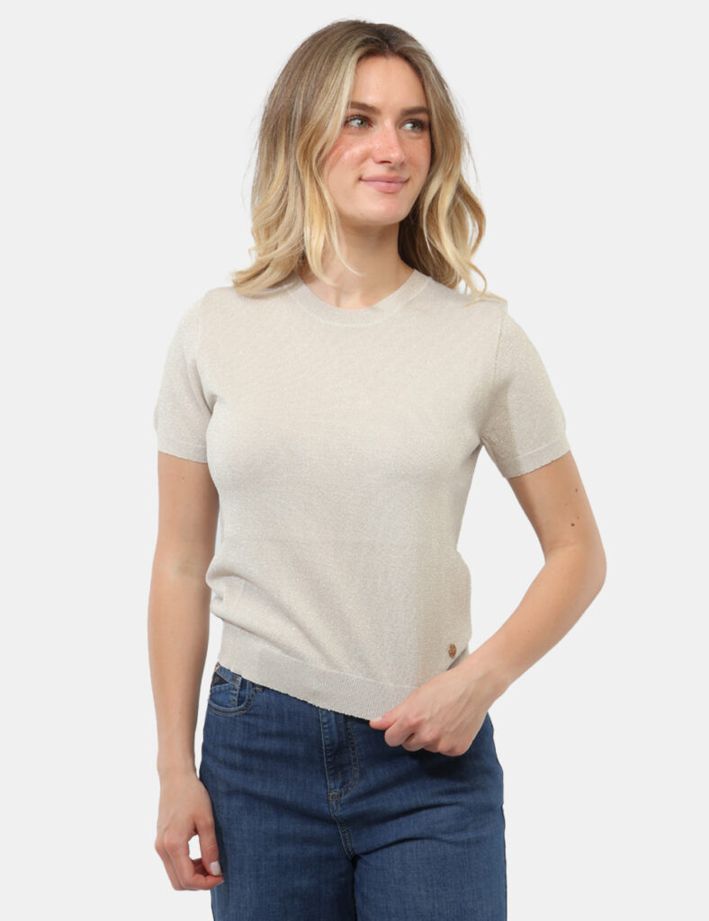 Abbigliamento donna scontato - Maglia Yes Zee Beige