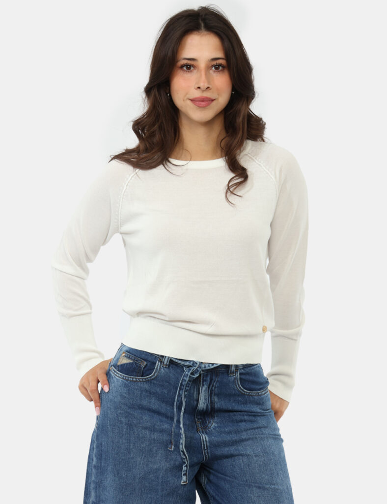 Abbigliamento donna scontato - Maglia Yes Zee Bianca