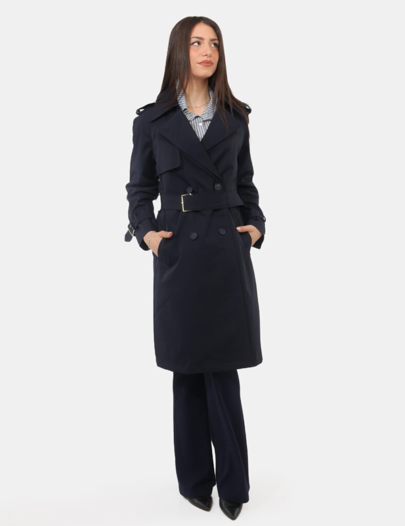 Abbigliamento donna scontato - Trench Yes Zee Blu