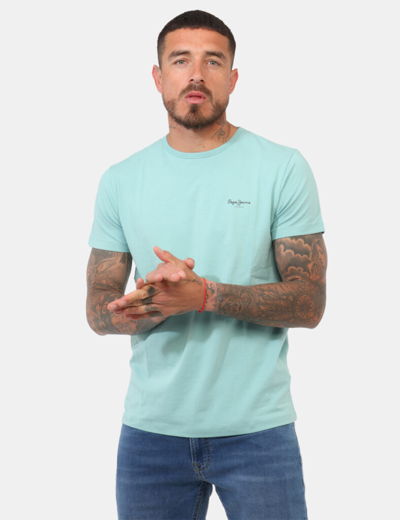 T-shirt uomo scontata - T-shirt Pepe Jeans Azzurra