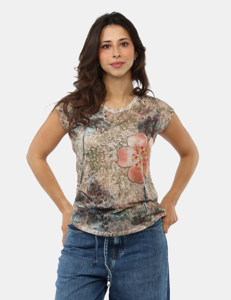 Abbigliamento donna scontato - T-shirt Yes Zee Fantasia