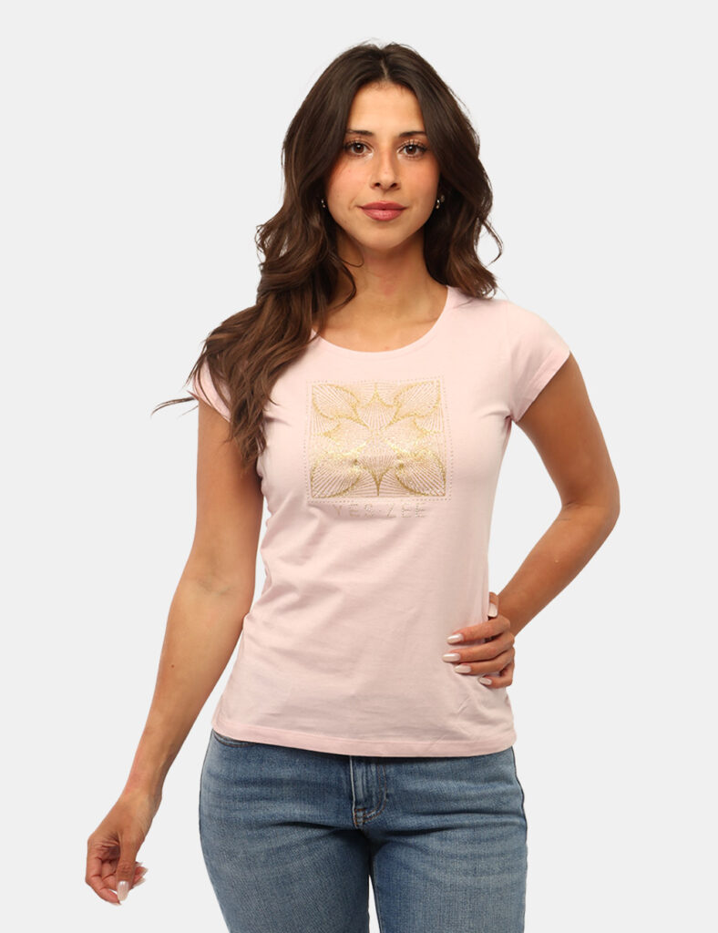 Abbigliamento donna scontato - T-shirt Yes Zee Rosa