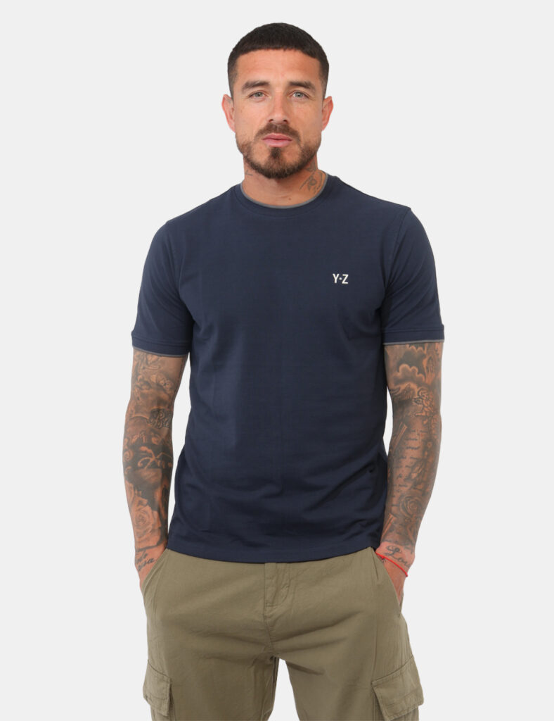 T-shirt uomo scontata - T-shirt Yes Zee Blu