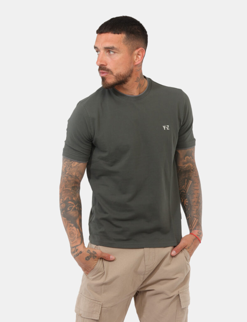 T-shirt uomo scontata - T-shirt Yes Zee Verde