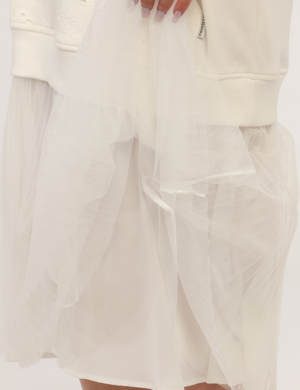 241LL-2JGG-SB_OFF-WHITE_PE26_4 Vestito Twin Set Bianco - Vestito TWIN SET Bianco da donna Originale, femminile e ricco di dettagli ricercati, questo Vestit