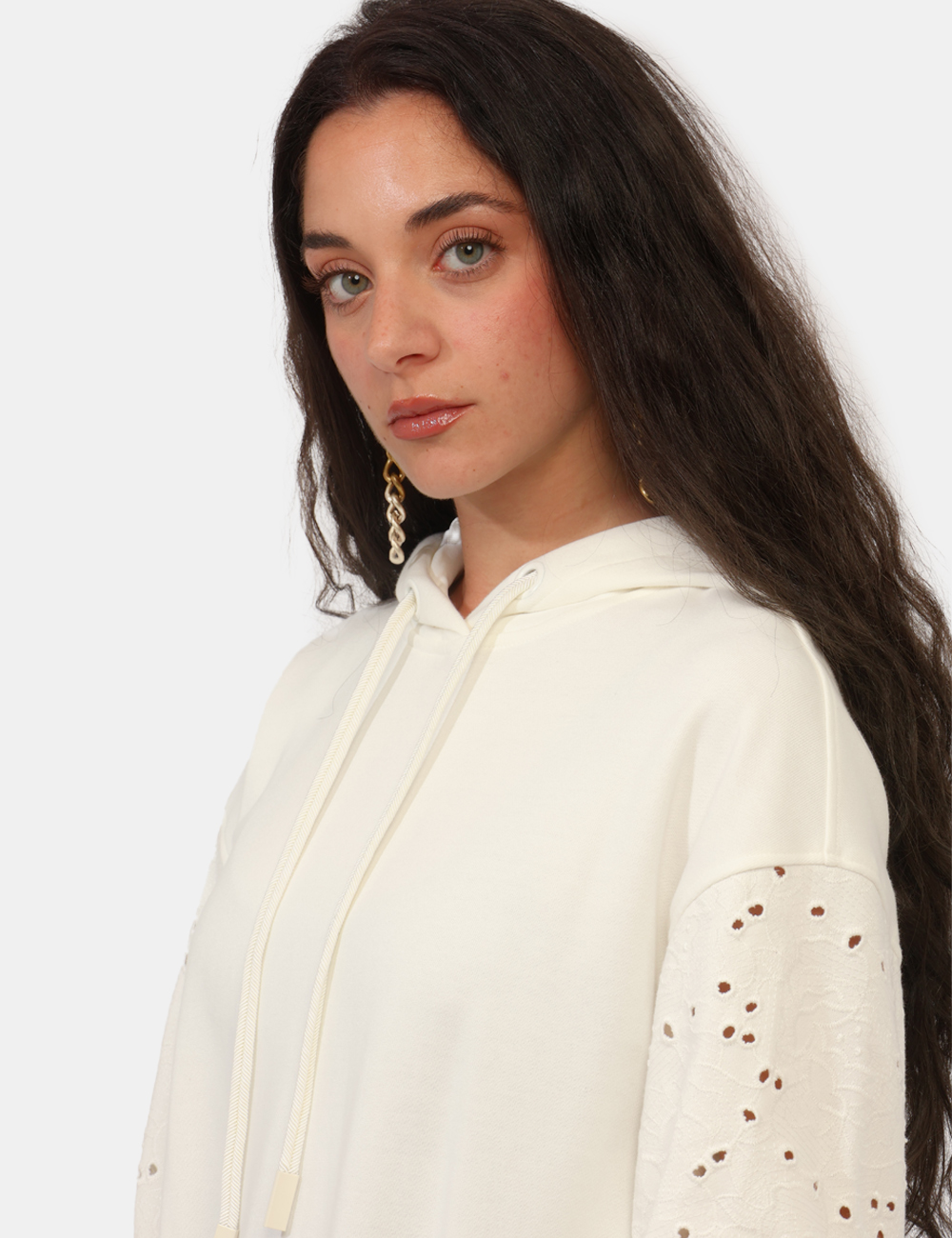 241LL-2JGG-SB_OFF-WHITE_PE26_7 Vestito Twin Set Bianco - Vestito TWIN SET Bianco da donna Originale, femminile e ricco di dettagli ricercati, questo Vestit