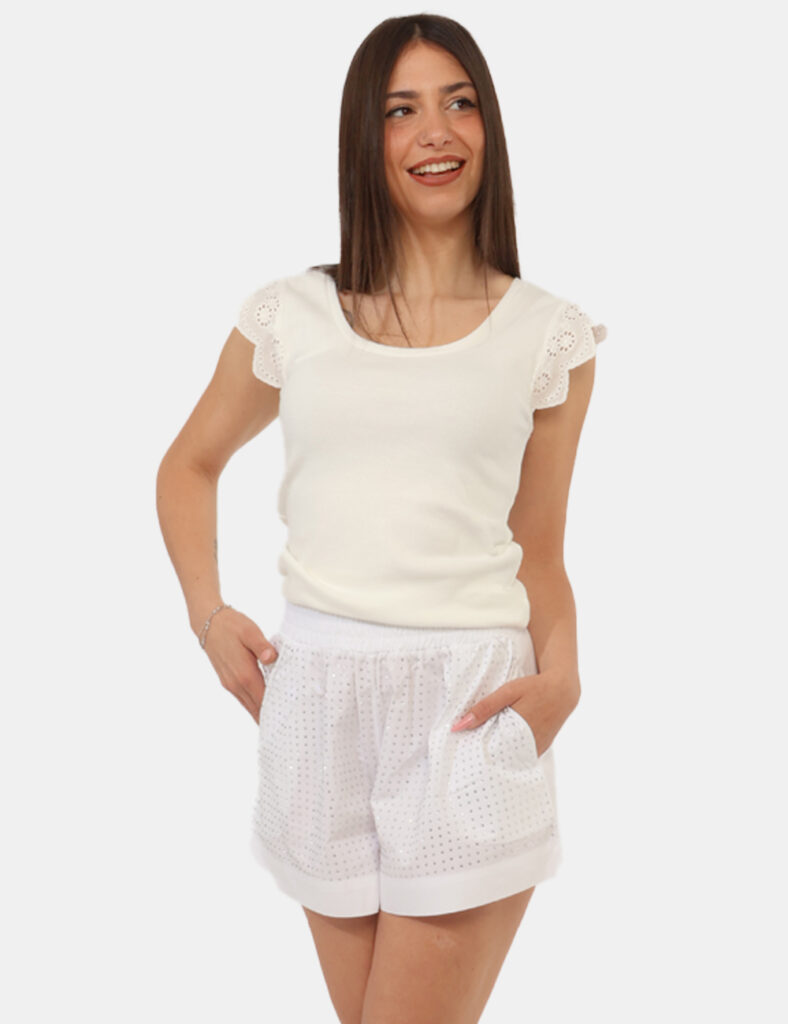 Abbigliamento donna scontato - Shorts Twin Set Bianchi