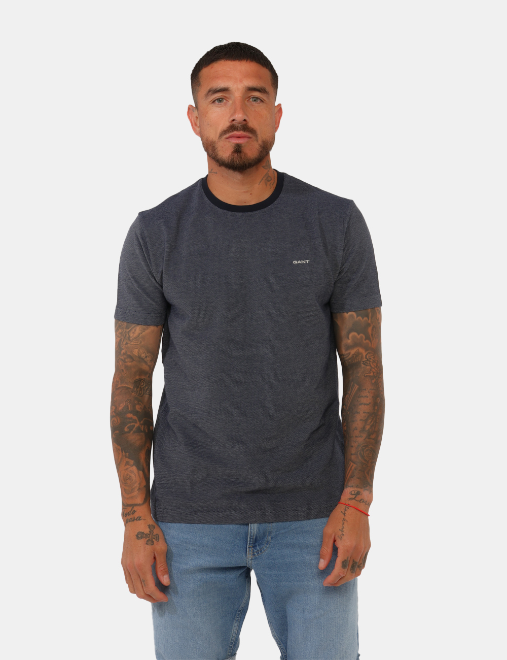 2501-2013083-SB_423_PE26_5 T-shirt Gant Blu - T-shirt GANT Blu da uomo Versatile, moderna e curata nei dettagli, questa T-shirt GANT Blu è il capo idea