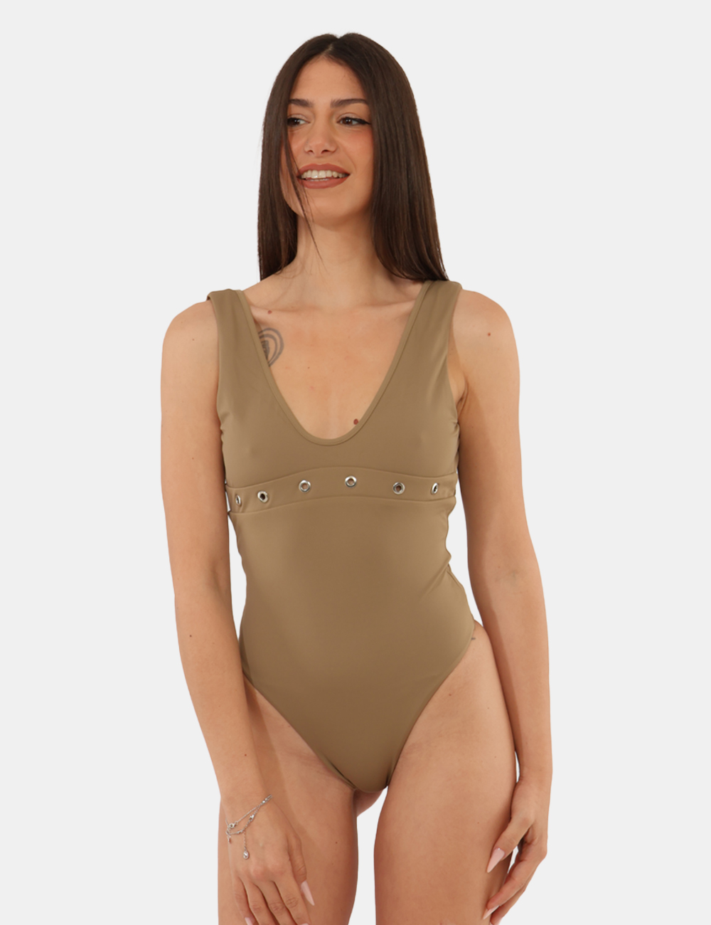 25WOP05-DB-SB_MUD_PE26_1 Costume intero Iceberg Verde - Costume Intero ICEBERG Verde da donna Il costume intero ICEBERG verde da donna è pensato per
