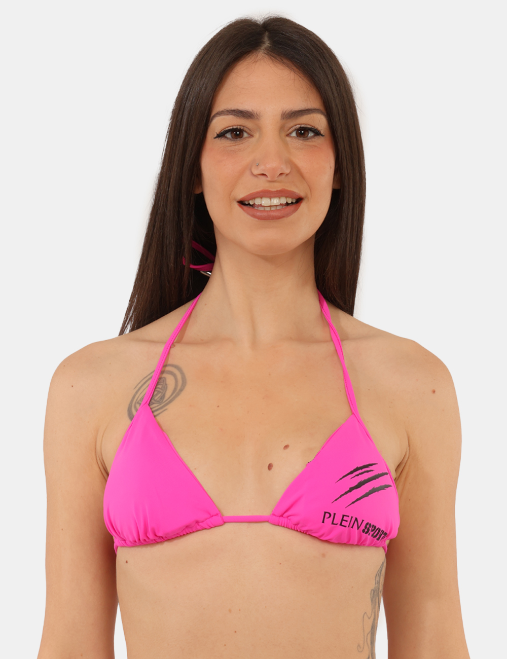 25WTP01-SB_FUXIA_PE26_4 Top costume Plein Sport Fucsia - Top costume PLEIN SPORT fucsia da donna Vivace, sportivo e perfetto per l’estate, questo to