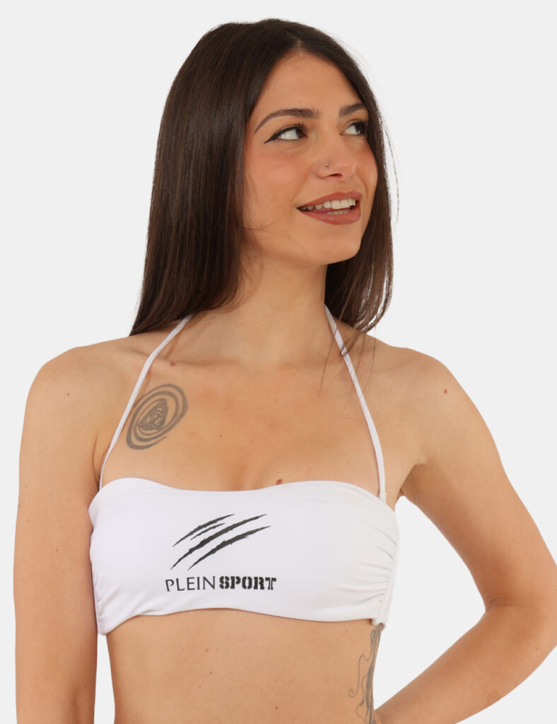 Costume donna scontato - Top costume Plein Sport Bianco