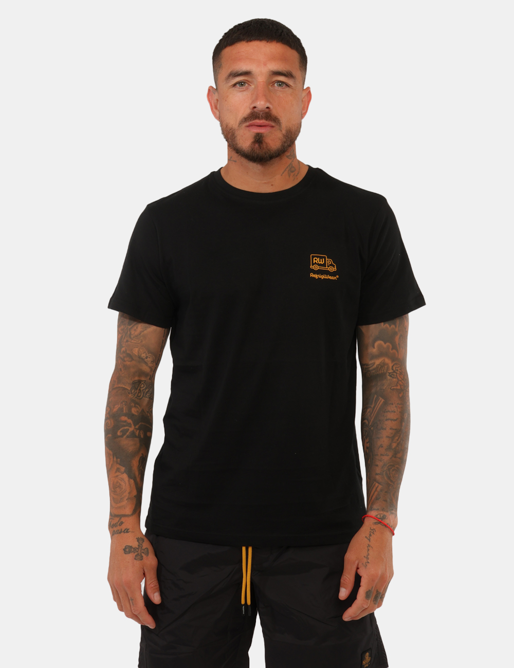 26MTS03-SB_BLACK_PE26_5 T-shirt Refrigiwear Nero - T-shirt REFRIGIWEAR nera da uomo Essenziale, versatile e perfetta per completare i look casual de