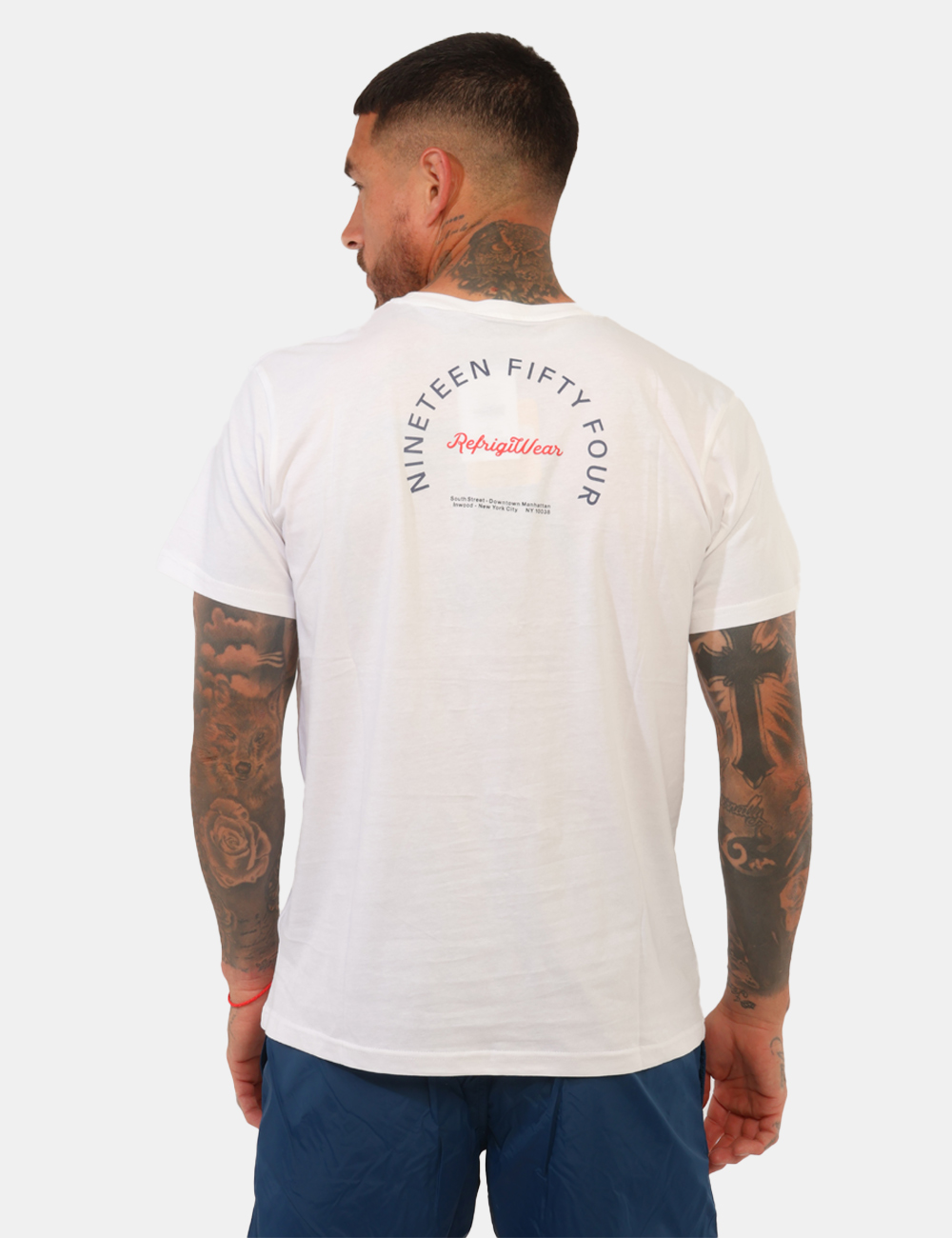 26MTS03-SB_OPTICAL-WHITE_PE26_2 T-shirt Refrigiwear Bianco - T-shirt REFRIGIWEAR bianca da uomo Essenziale, versatile e perfetta per completare i look casua