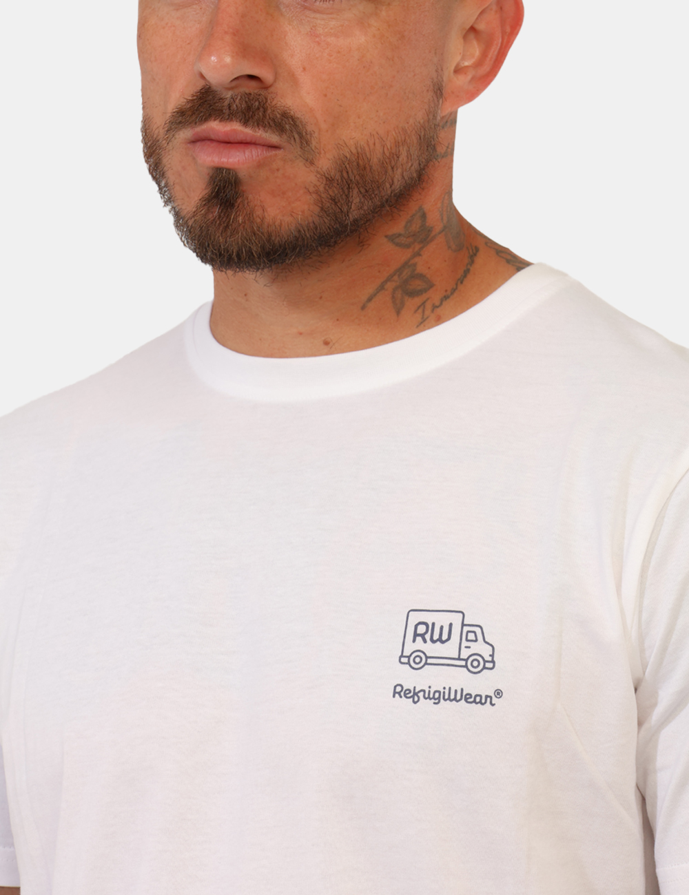 26MTS03-SB_OPTICAL-WHITE_PE26_3 T-shirt Refrigiwear Bianco - T-shirt REFRIGIWEAR bianca da uomo Essenziale, versatile e perfetta per completare i look casua
