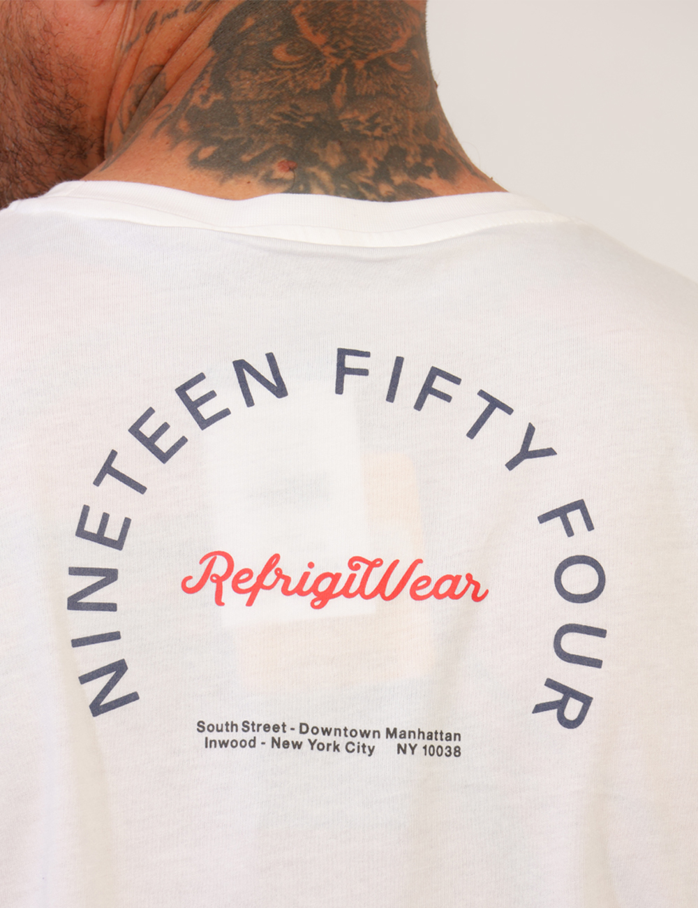 26MTS03-SB_OPTICAL-WHITE_PE26_4 T-shirt Refrigiwear Bianco - T-shirt REFRIGIWEAR bianca da uomo Essenziale, versatile e perfetta per completare i look casua