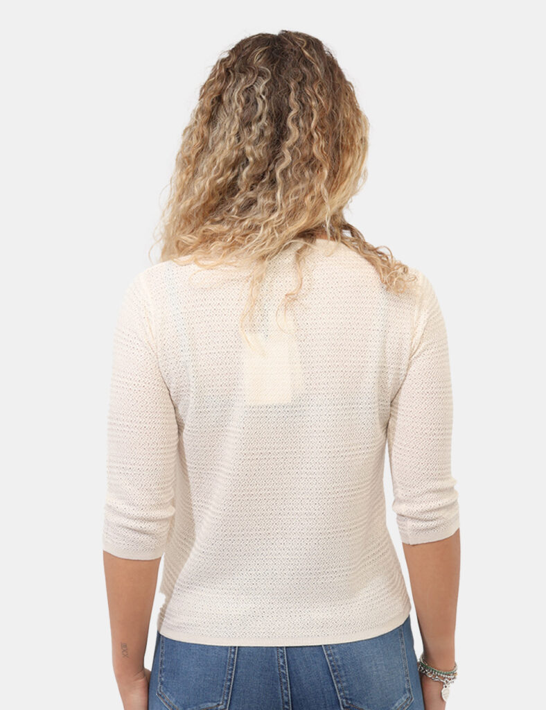 Abbigliamento donna scontato - Maglia Materica Beige