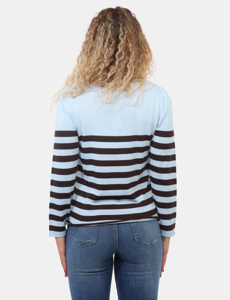 Abbigliamento donna scontato - Maglia Materica Blu