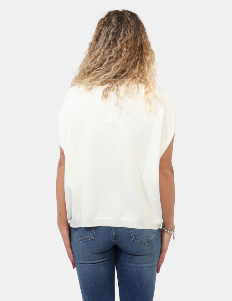 Abbigliamento donna scontato - Gilet Materica Bianco