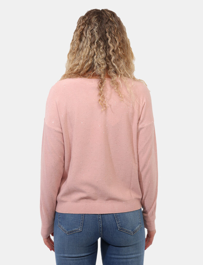 Abbigliamento donna scontato - Maglia Materica Rosa