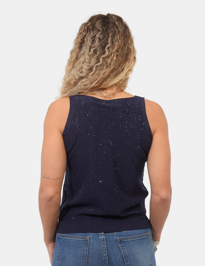 T-shirt da donna scontata - Top Materica Blu