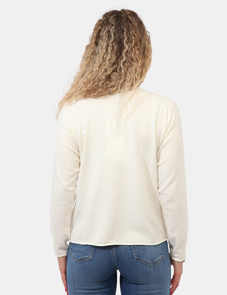 Abbigliamento donna scontato - Maglia Materica Bianca