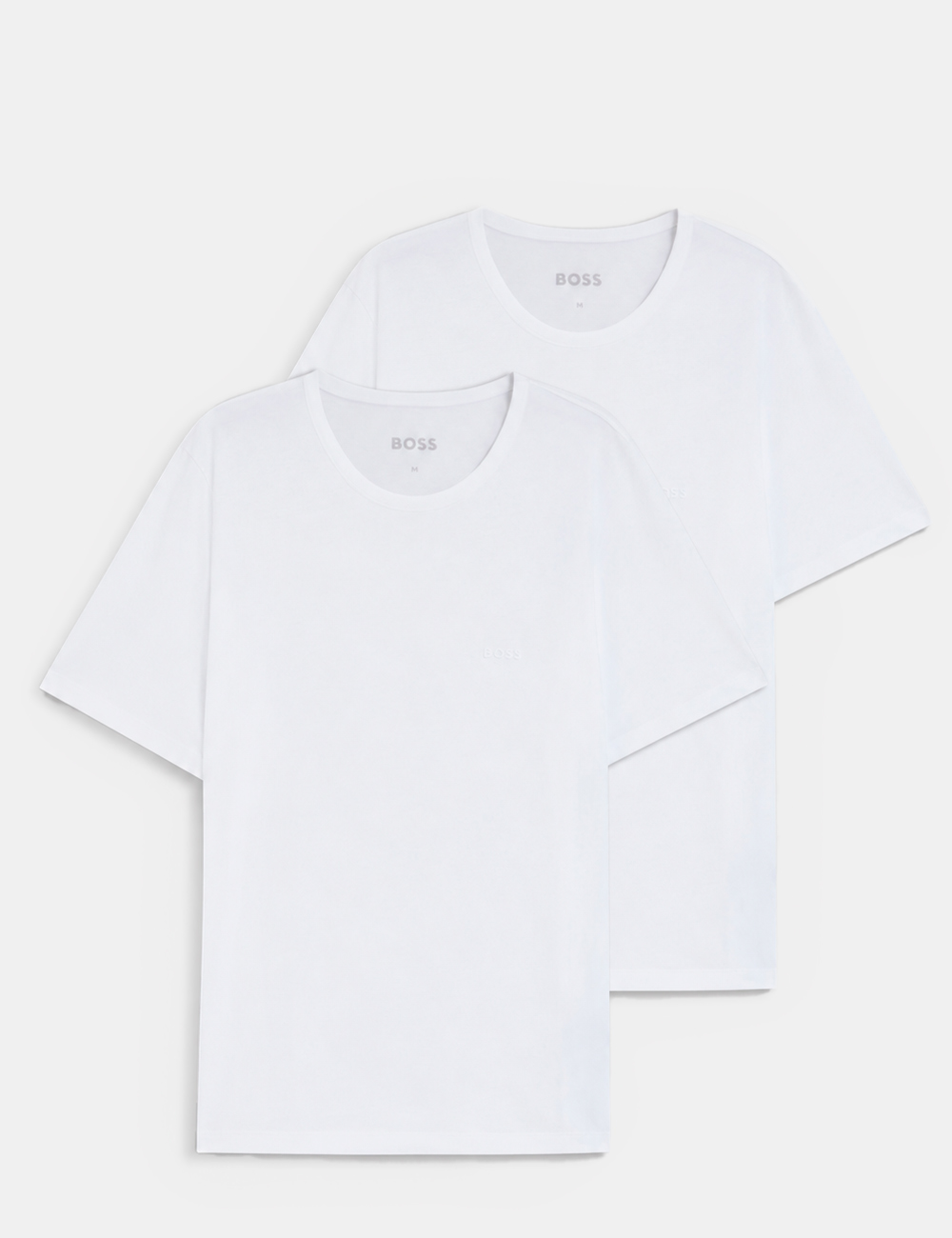 50475294-TSHIRTRN-2P-OB_WHITE_PE26_1 Pack 2 T-shirt Boss Bianche - Pack 2 T-shirt BOSS Bianche da uomo Essenziali, versatili e sempre attuali: il Pack 2 T-shirt