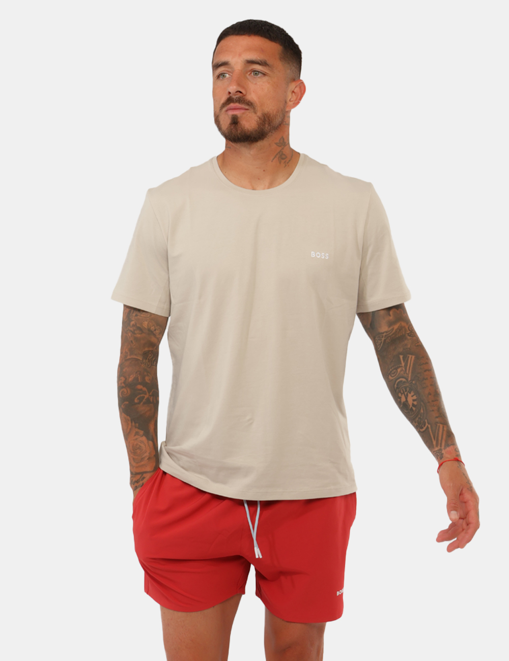 50491601-TIO-OB_DARK-RED_PE26_1 Costume Boss Rosso - Costume BOSS Rosso da uomo Vivace, moderno e pensato per accompagnarti con stile durante l’estate: il C