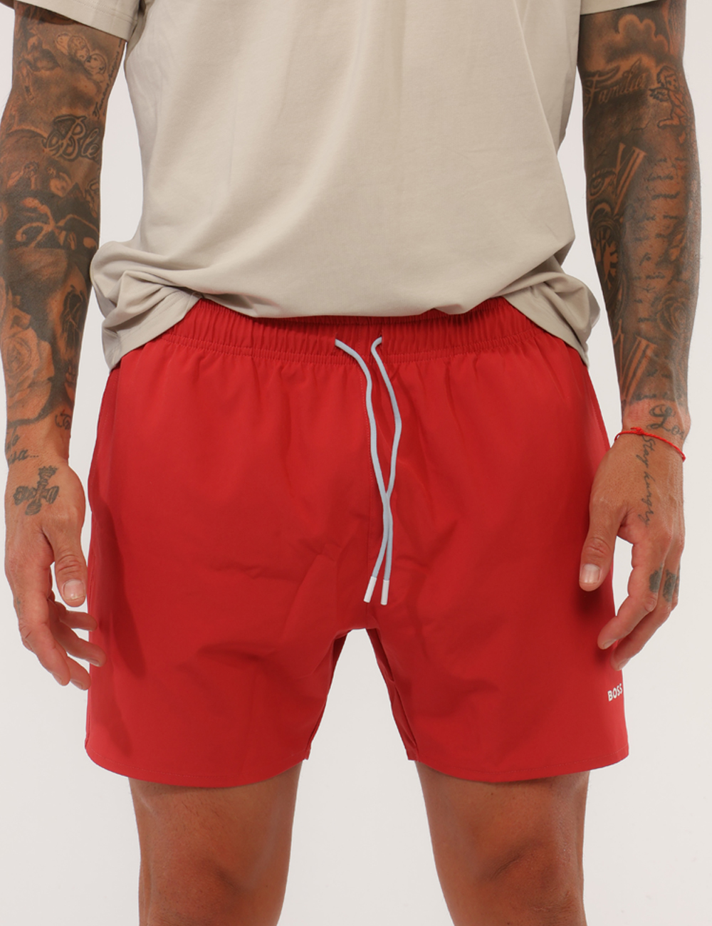 50491601-TIO-OB_DARK-RED_PE26_5 Costume Boss Rosso - Costume BOSS Rosso da uomo Vivace, moderno e pensato per accompagnarti con stile durante l’estate: il C