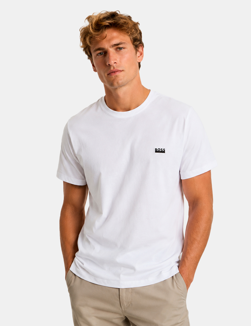 50531401-T-SHIRTRN-365-OB_WHITE_PE26_3 T-shirt Boss Bianca - T-shirt BOSS Bianca da uomo Pulita, versatile e sempre attuale: la T-shirt BOSS Bianca da uomo è il ca