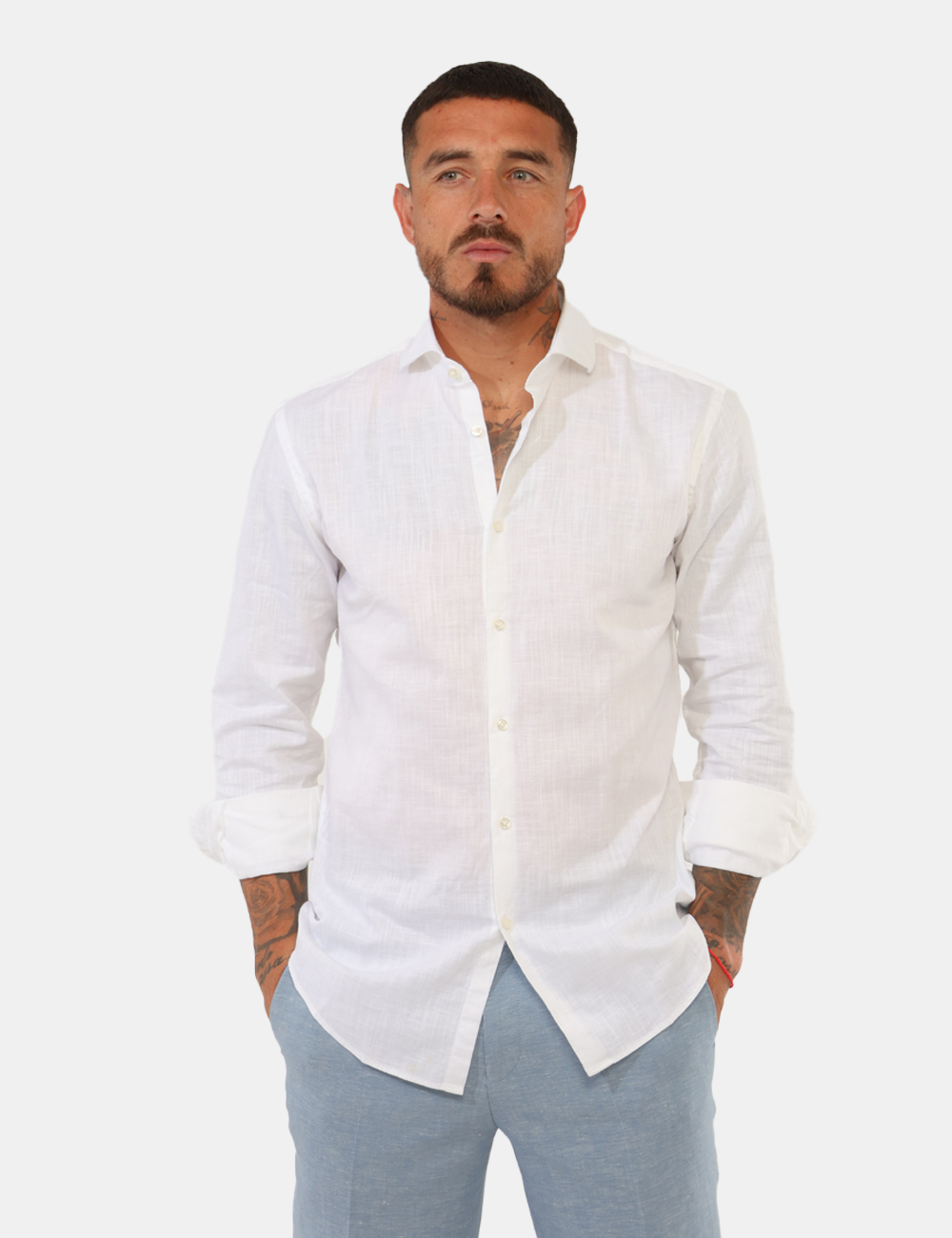 50539775-KASON-OB_OPEN-WHITE_PE26_1 Camicia Hugo Bianca - Camicia HUGO Bianca da uomo Leggera, elegante e perfetta per la stagione più calda: la Camicia HUGO Bi