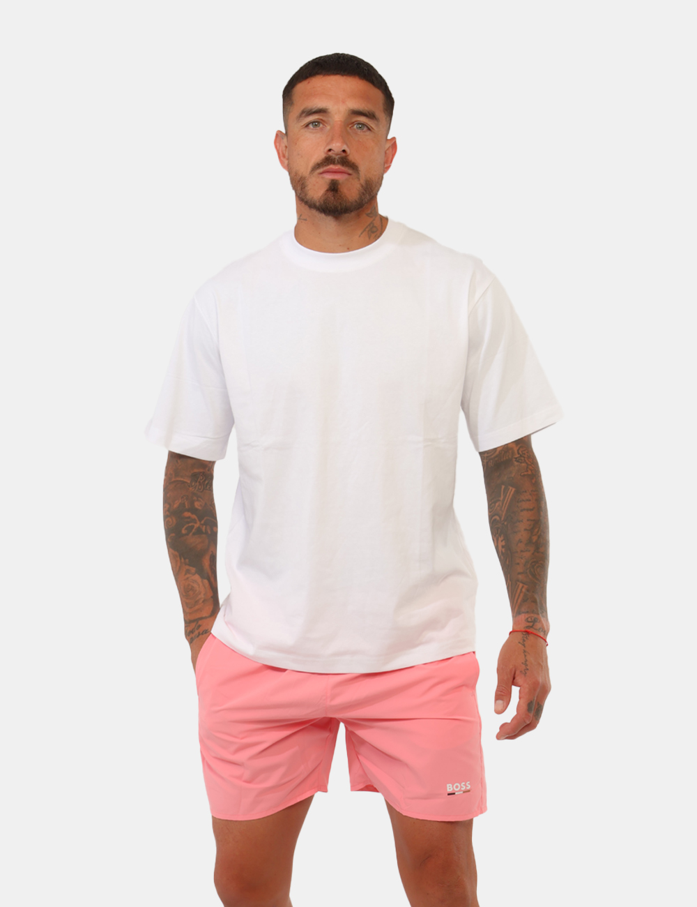 50554613-SWORDFISH-OB_LIGHT-PASTEL-PINK_PE26_1 Costume Boss Rosa - Costume BOSS Rosa da uomo Fresco, dinamico e perfetto per vivere l’estate con stile: il Costume BOSS Ros