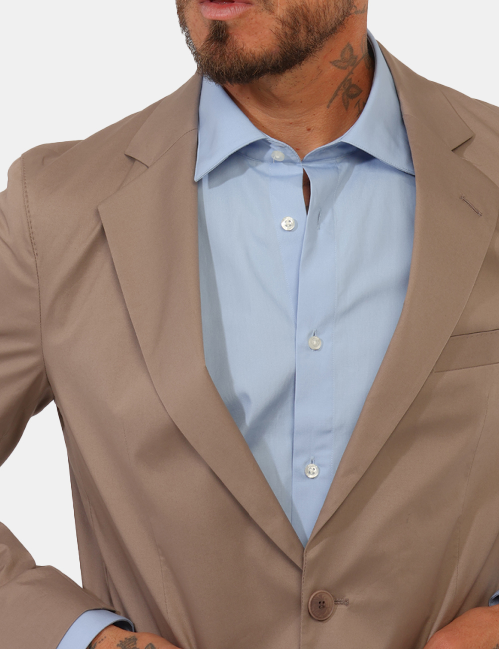 50559113-HANFRED262X-OB_LIGHT-PASTEL-BROWN_PE26_4 Blazer Hugo Marrone - Blazer HUGO Marrone da uomo Raffinato, contemporaneo e perfetto per la bella stagione: il Blazer HUGO