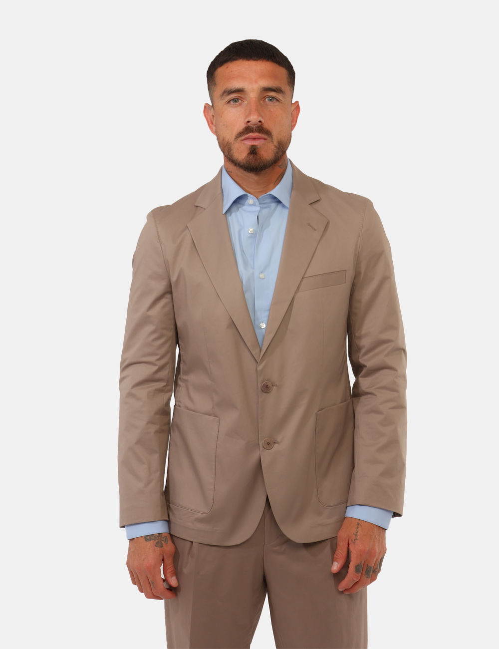 50559113-HANFRED262X-OB_LIGHT-PASTEL-BROWN_PE26_6 Blazer Hugo Marrone - Blazer HUGO Marrone da uomo Raffinato, contemporaneo e perfetto per la bella stagione: il Blazer HUGO