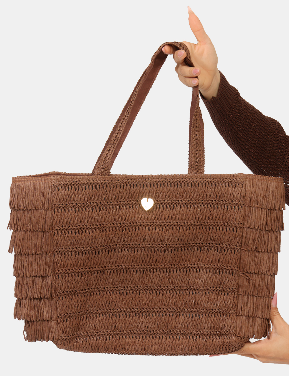 BP0364SP-OB_CHOCOLATE_PE26_5 Borsa Concept83 Marrone - Borsa CONCEPT83 marrone da donna con frange laterali La Borsa CONCEPT83 Marrone è l'accessorio per