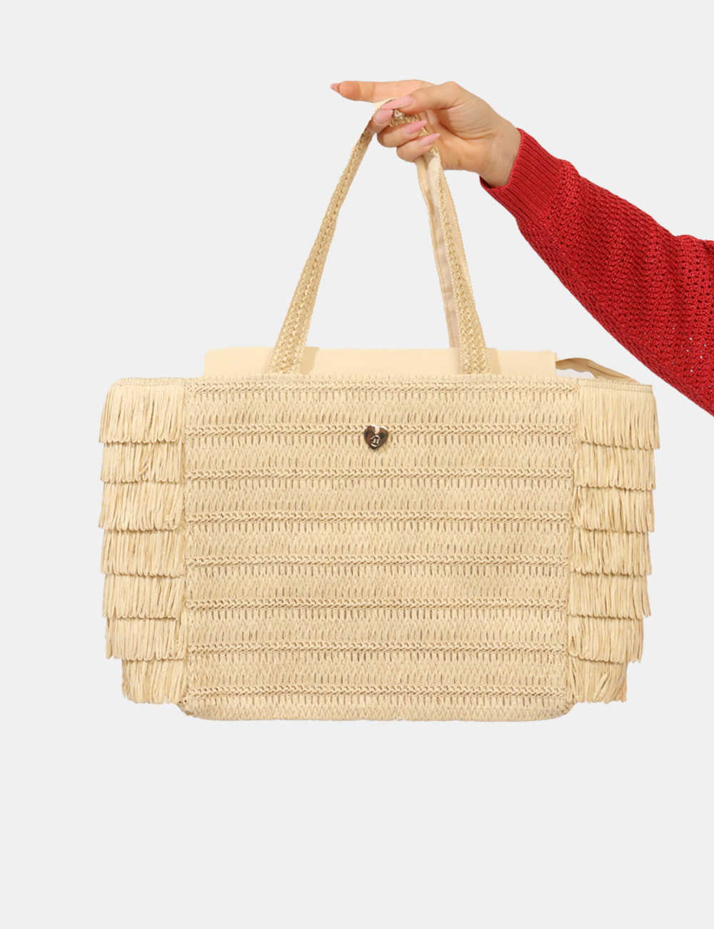 BP0364SP-OB_NATURAL_PE26_6 Borsa Concept83 Beige - Borsa CONCEPT83 beige da donna con frange laterali La Borsa CONCEPT83 Beige è l'accessorio ideale pe