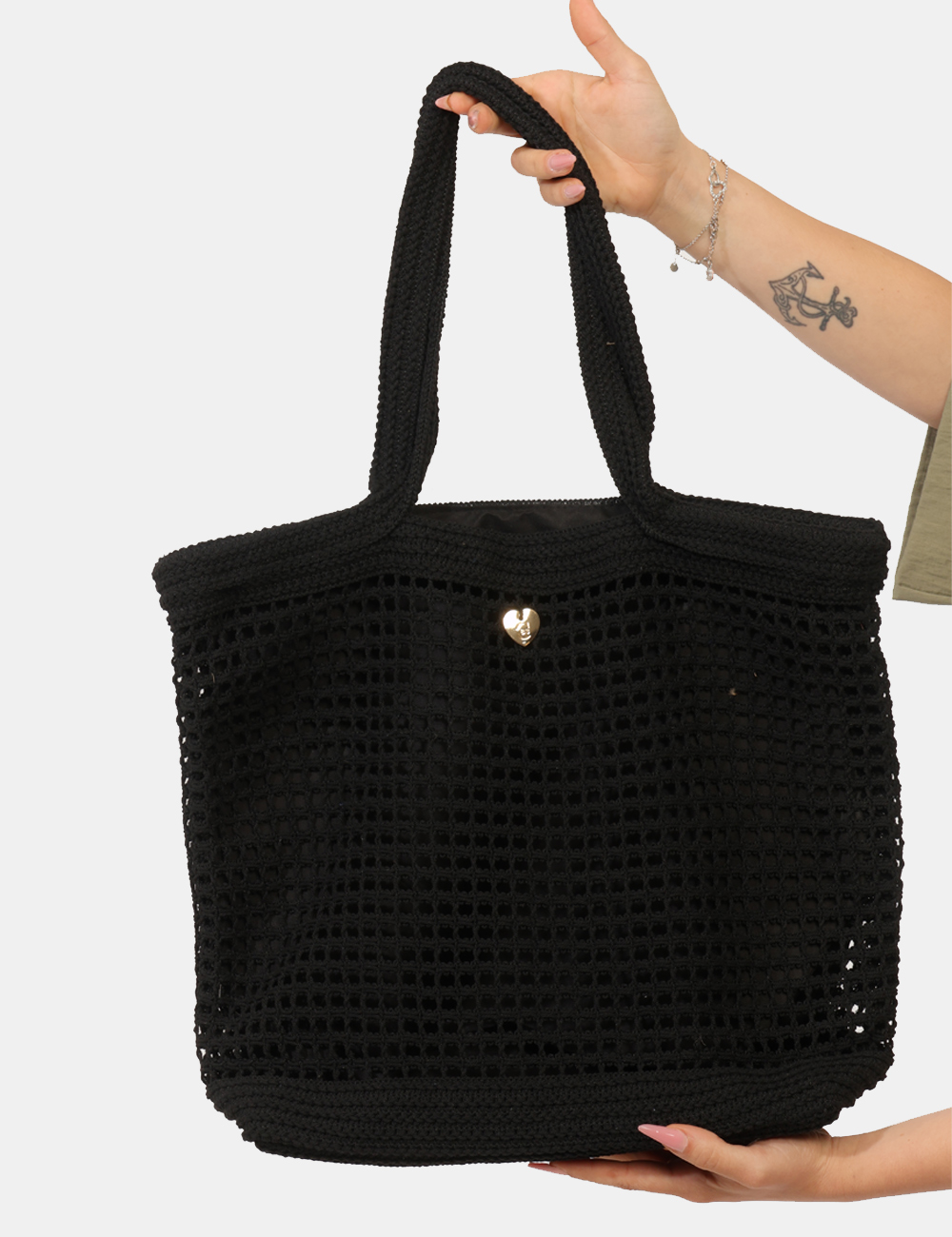 BP0374SP-OB_BLACK_PE26_5 Borsa Concept83 Nero - Borsa CONCEPT83 nera da donna traforata e capiente La Borsa CONCEPT83 Nera è l'accessorio perfetto pe