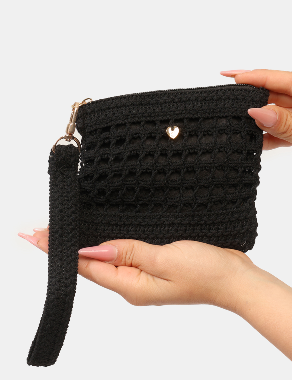 BP0375SP-OB_BLACK_PE26_3 Borsa Concept83 Nera - Borsa CONCEPT83 nera da donna traforata con polsiera La Borsa CONCEPT83 Nera è un accessorio compatto