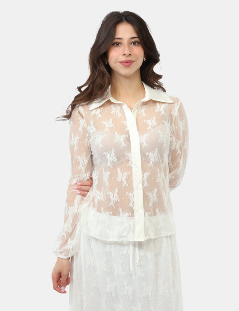 Camicia Materica Bianca