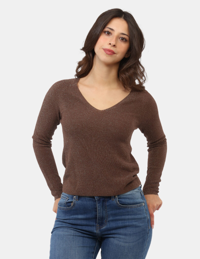 Maglia Materica Marrone
