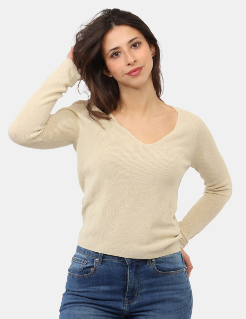 Maglia Materica Beige